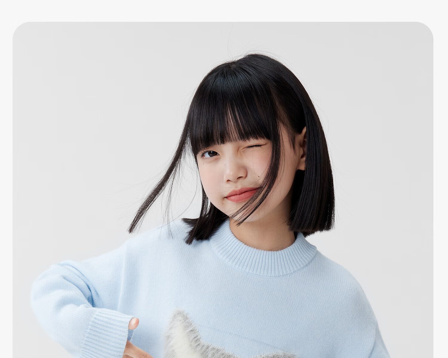 Zuo Xi Girls' Sweater Autumn Winter 2025 New Plush Inner Wear Cute Pet Children's Knitwear Trendy Light Yellow 160 26